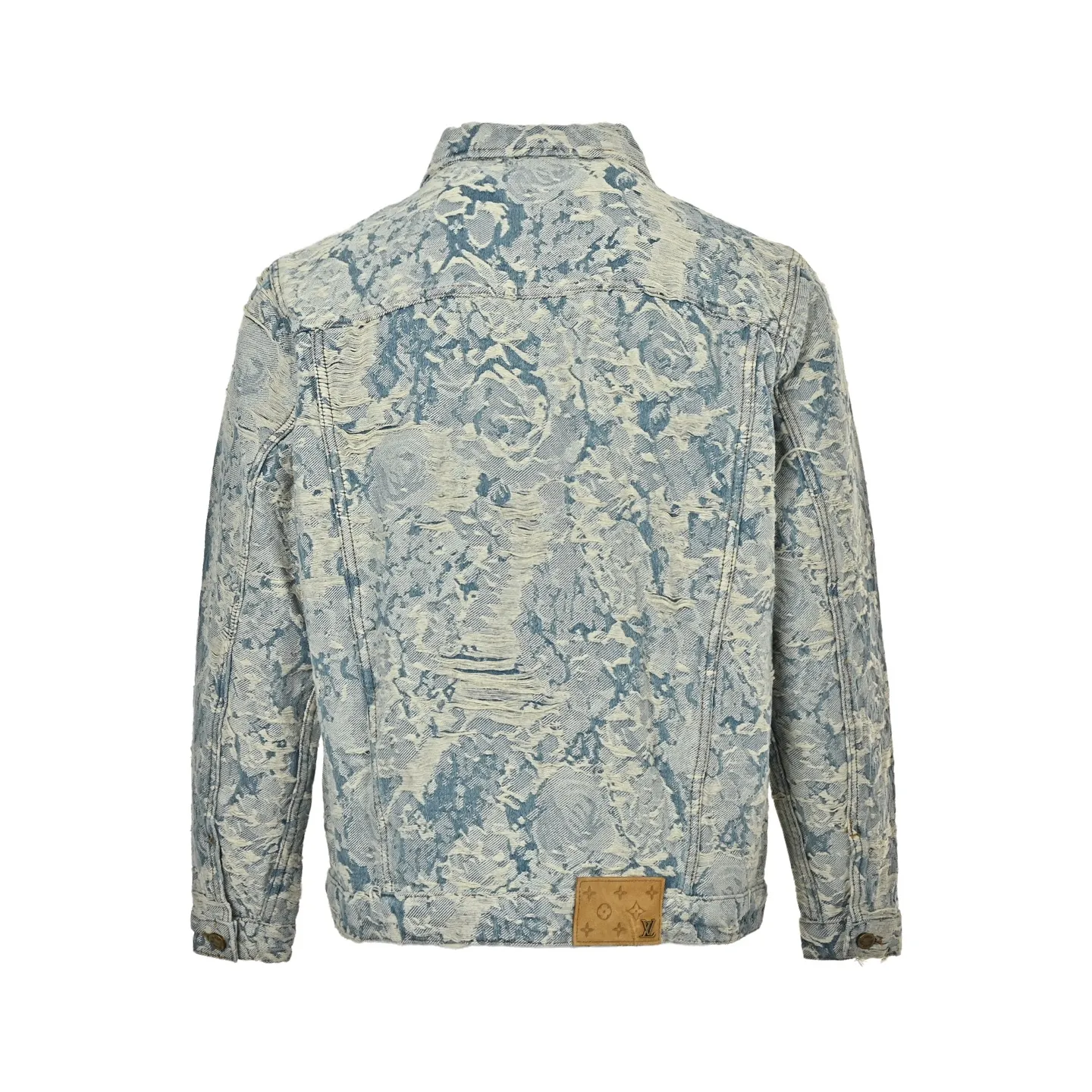 Louis Vuitton/Louis Vuitton Retro floral fringed denim jacket